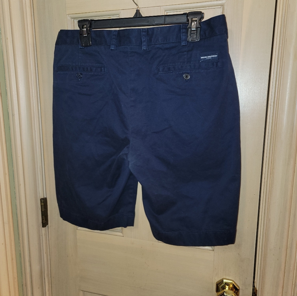 Mens Sz 34 Brooks Brothers Navy Blue Shorts Cotton - Picture 7 of 7